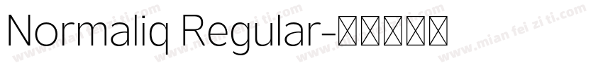 Normaliq Regular字体转换